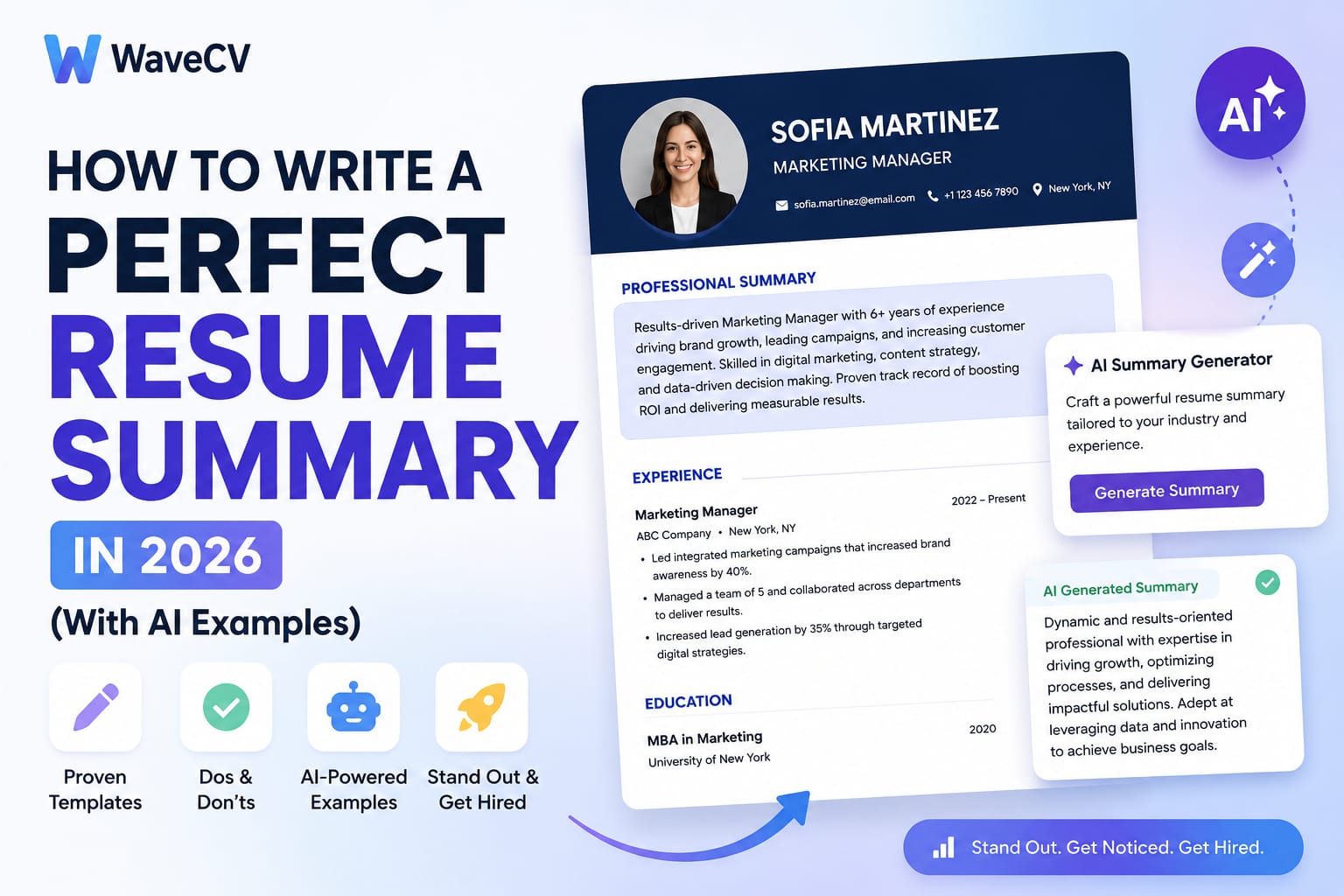 How to Write a Perfect Resume Summary in 2026 (With AI Examples) | WaveCV